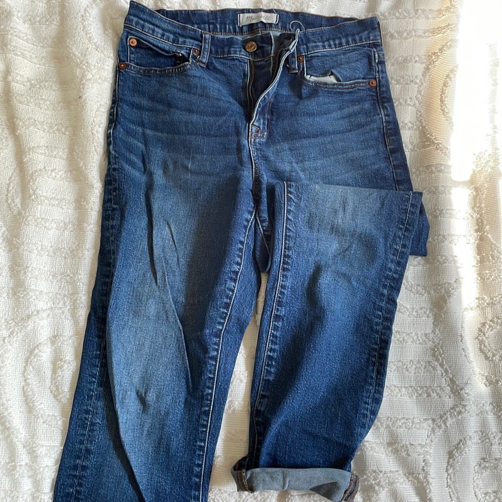 Madewell Blue Denim Straight Leg Jeans